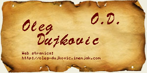 Oleg Dujković vizit kartica